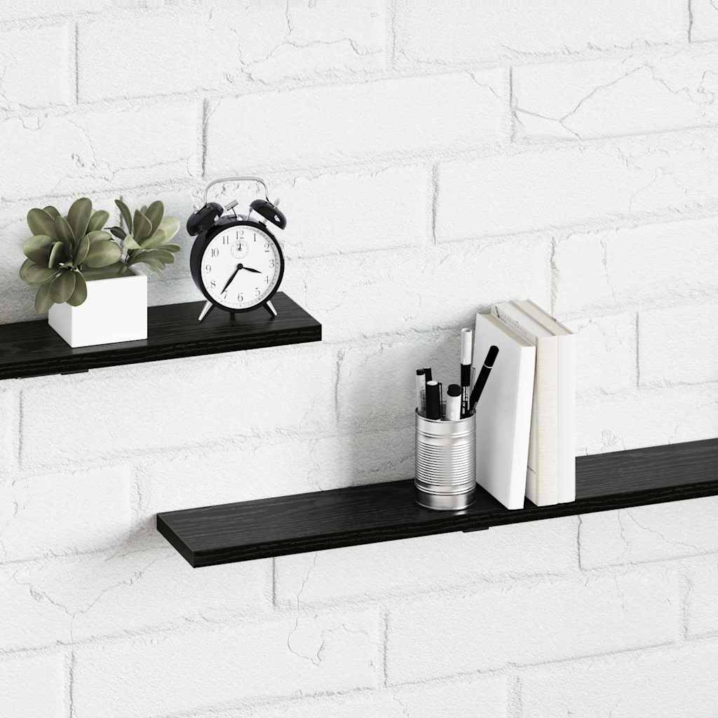 Regalbrett 4 Pcs Schwarz Holzwerkstoff