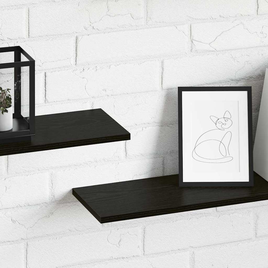 Regalbrett 4 Pcs Schwarz Holzwerkstoff