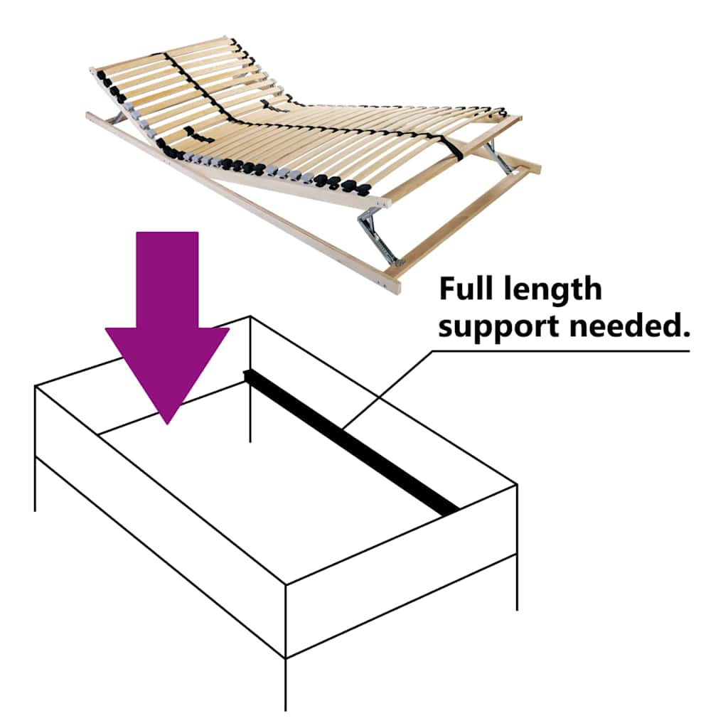 Bett-Lattenrost Braun Massivholz Buche