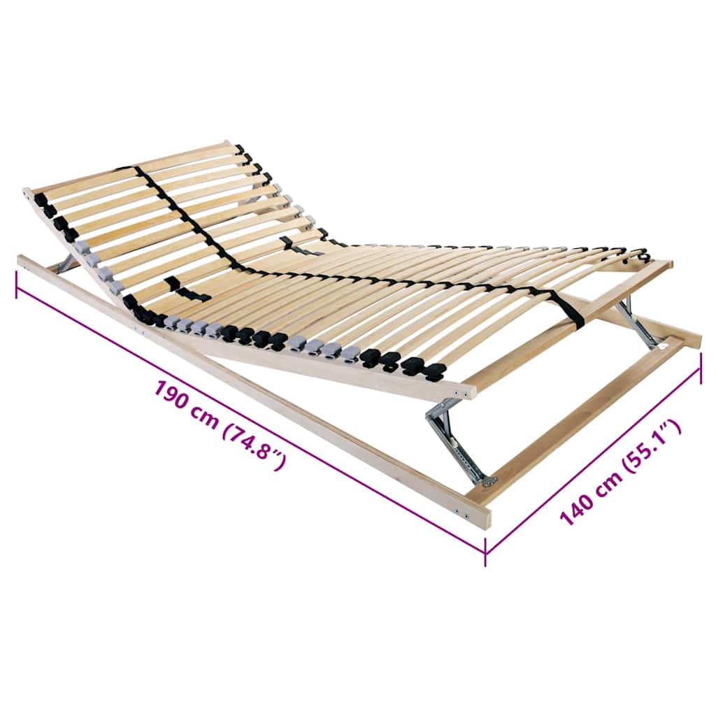 Bett-Lattenrost Braun Massivholz Buche