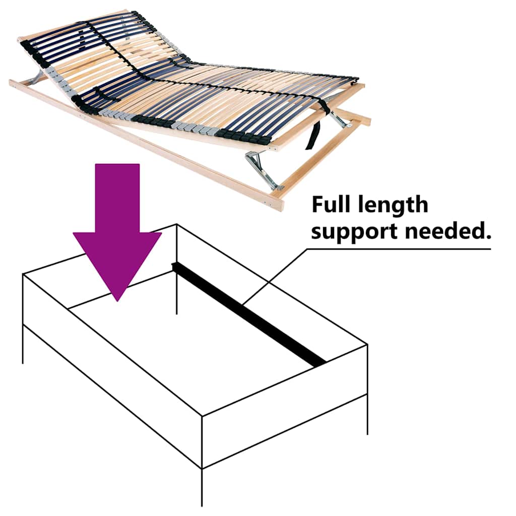 Bett-Lattenrost Braun Massivholz Buche