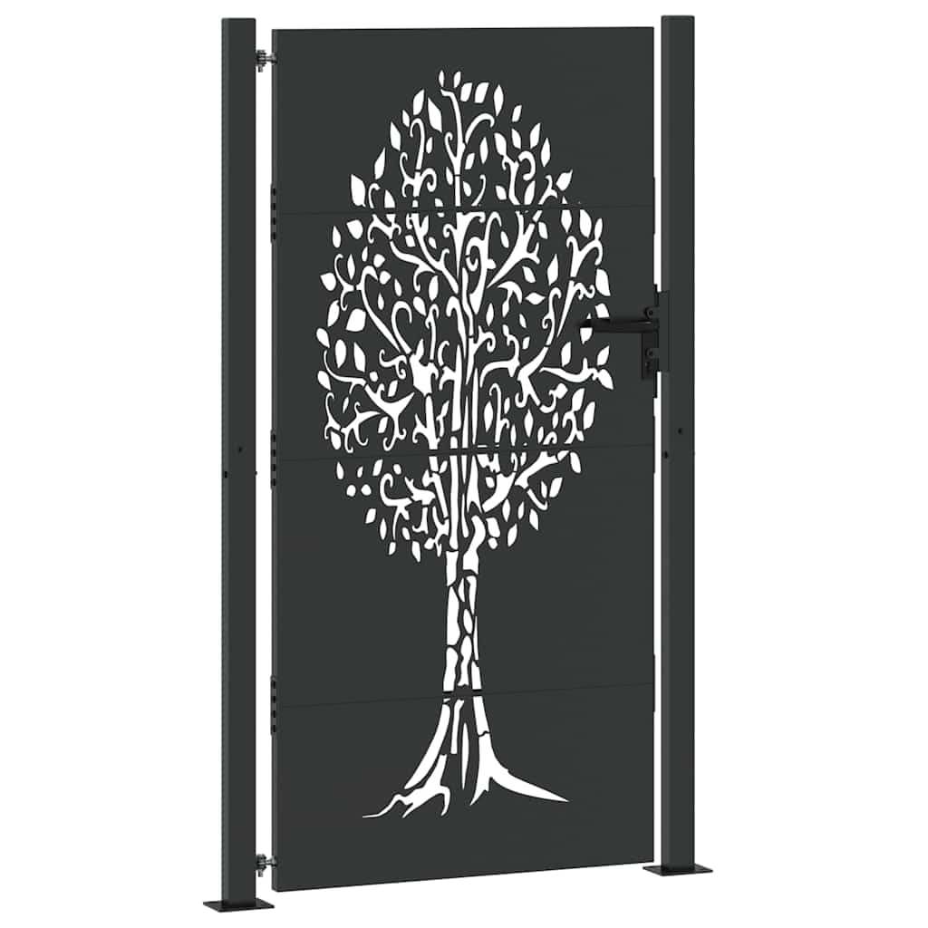 Gartentor 110 X 180 Cm Pulverbeschichteter Stahl