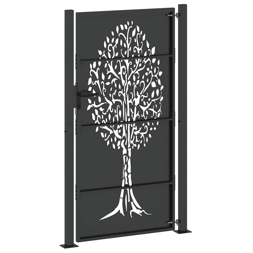 Gartentor 110 X 180 Cm Pulverbeschichteter Stahl