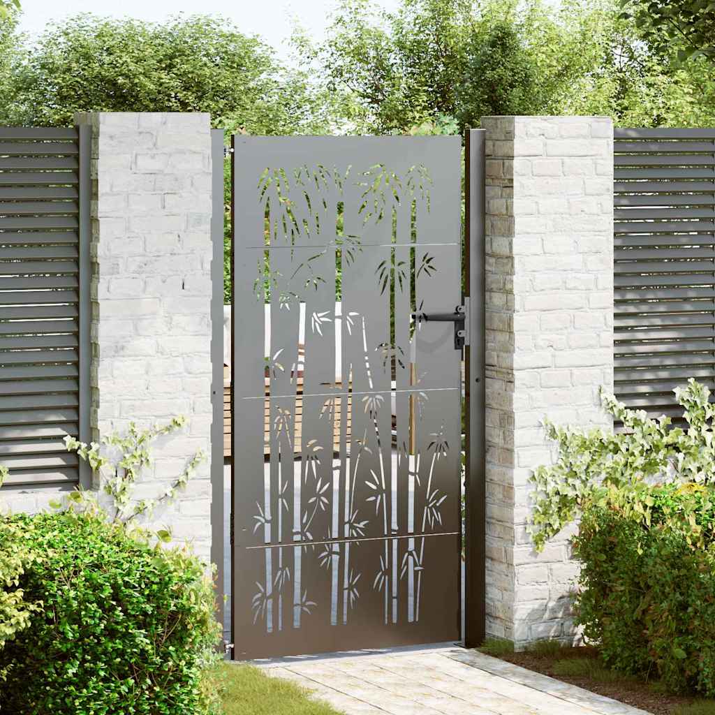 Gartentor 110 X 205 Cm Pulverbeschichteter Stahl