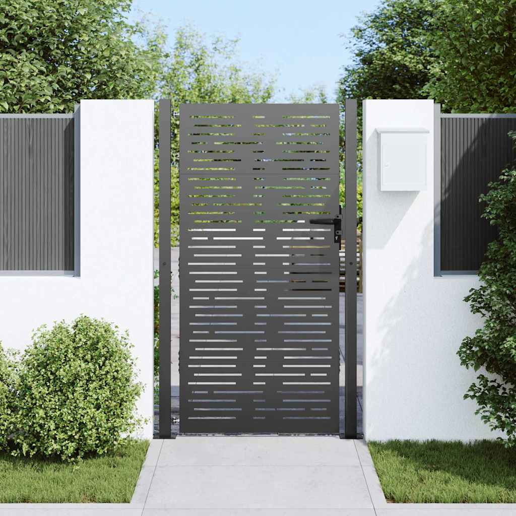 Gartentor 110 X 205 Cm Pulverbeschichteter Stahl