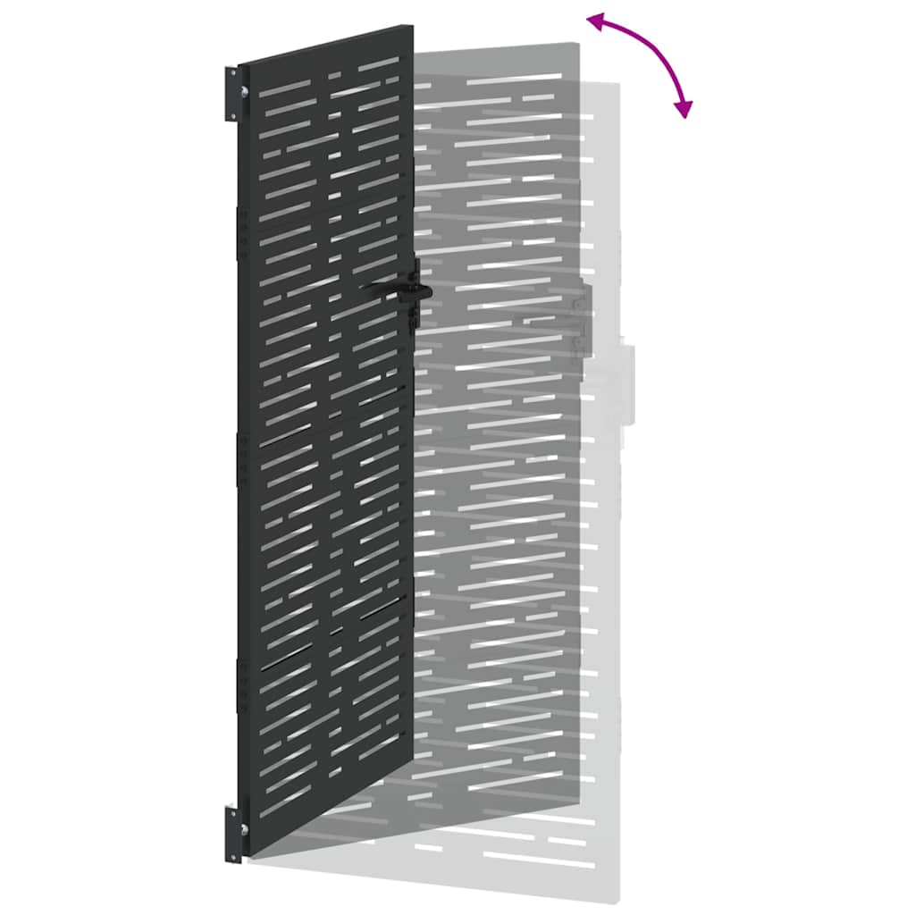 Gartentor 110 X 205 Cm Pulverbeschichteter Stahl