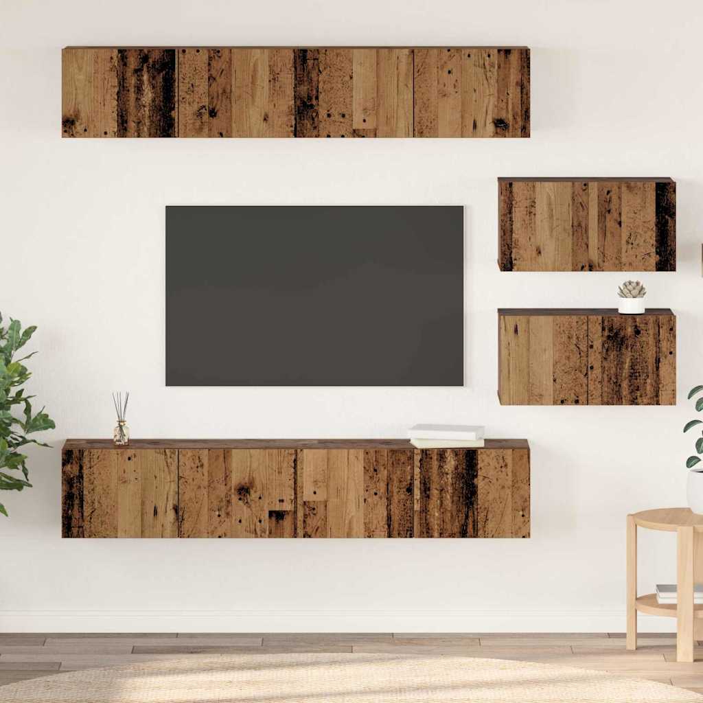 Tv-Schrankset 6 Pcs Holzwerkstoff