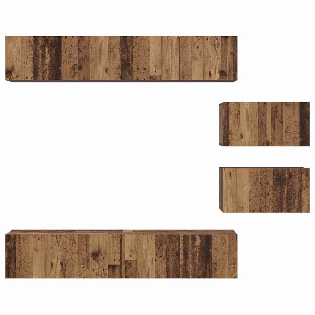 Tv-Schrankset 6 Pcs Holzwerkstoff