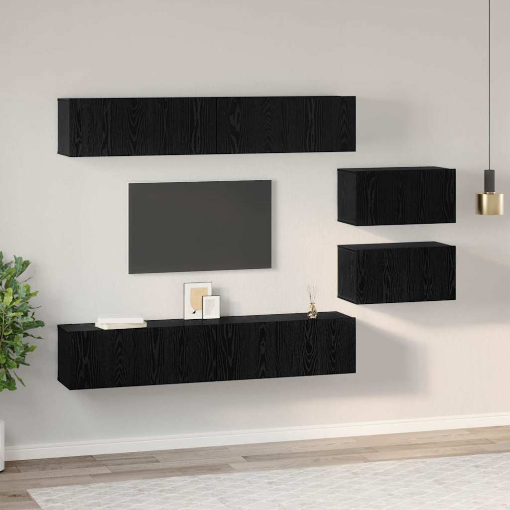 Tv-Schrankset 6 Pcs Holzwerkstoff