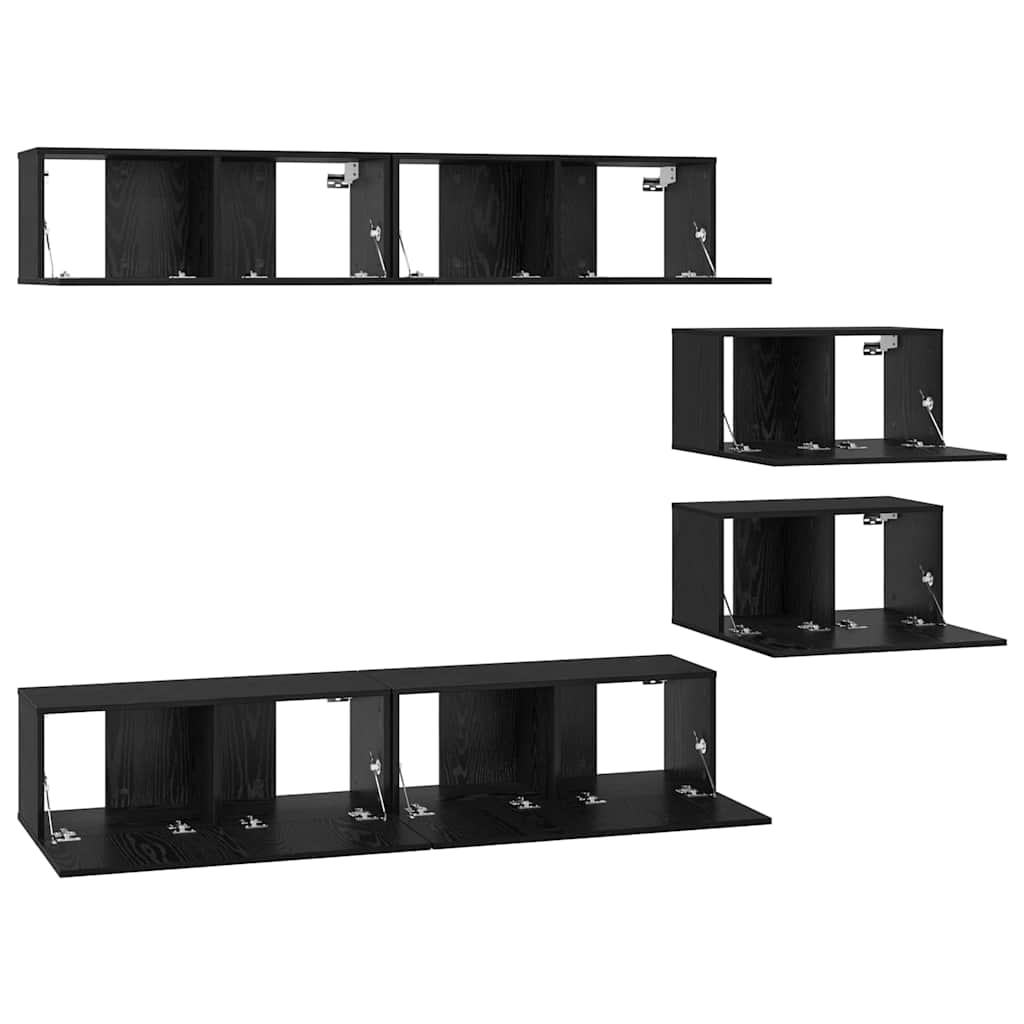 Tv-Schrankset 6 Pcs Holzwerkstoff