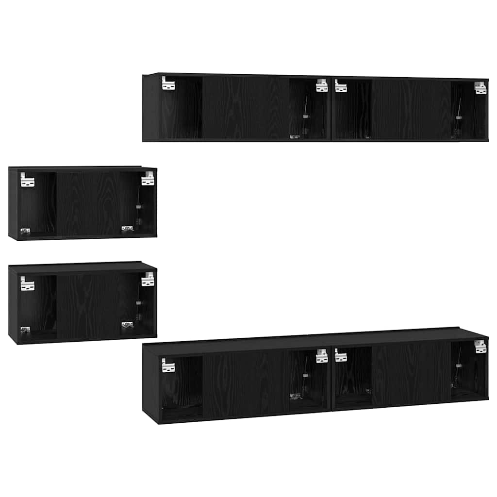 Tv-Schrankset 6 Pcs Holzwerkstoff