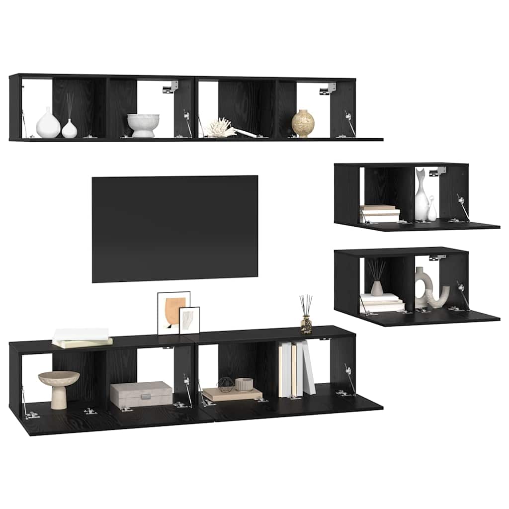 Tv-Schrankset 6 Pcs Holzwerkstoff