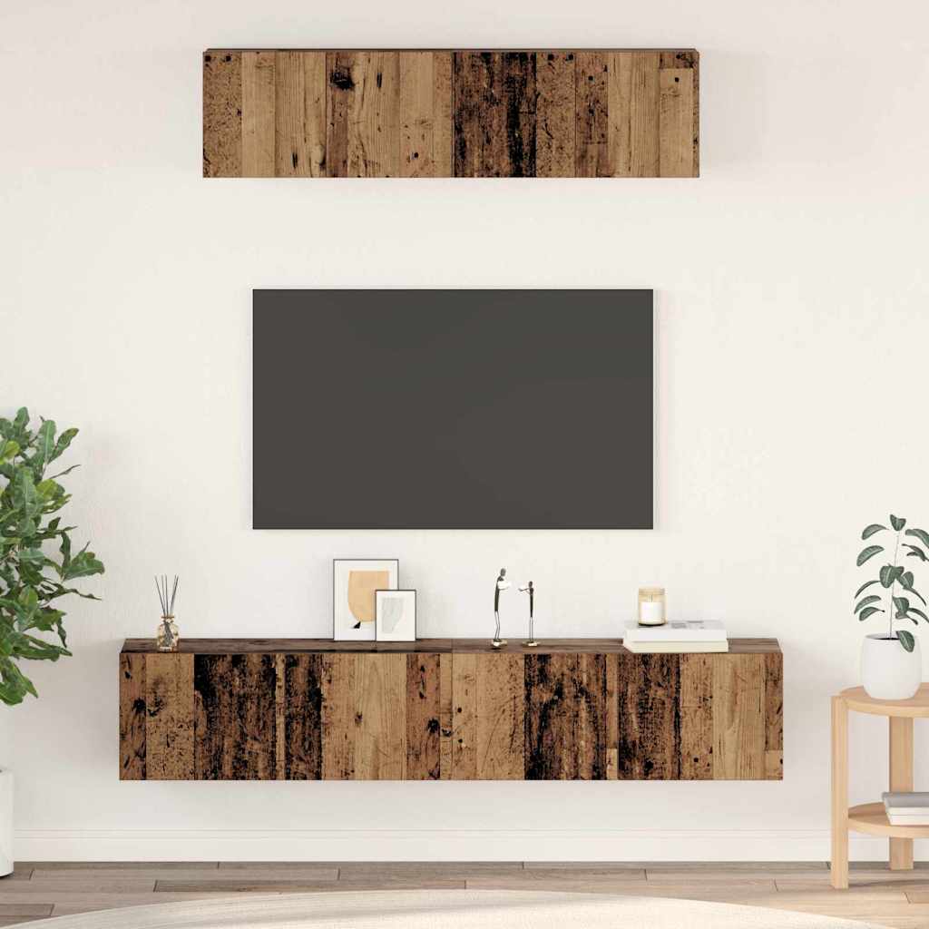 Tv-Schrankset 4 Pcs Holzwerkstoff
