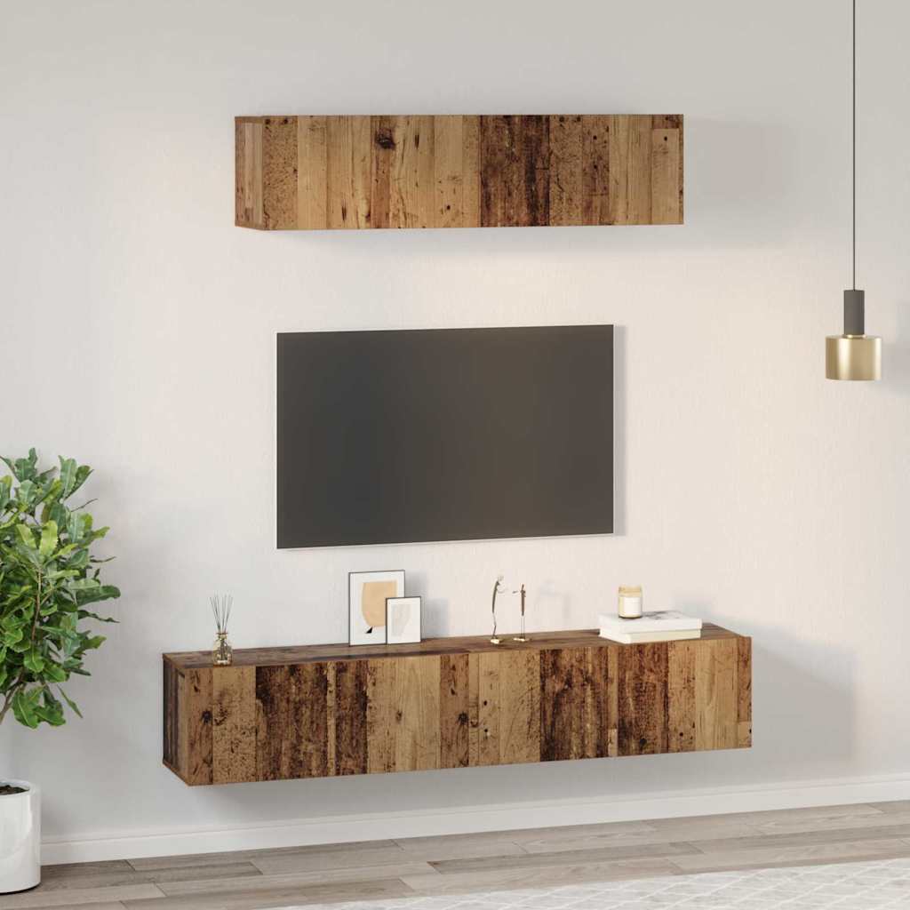 Tv-Schrankset 4 Pcs Holzwerkstoff