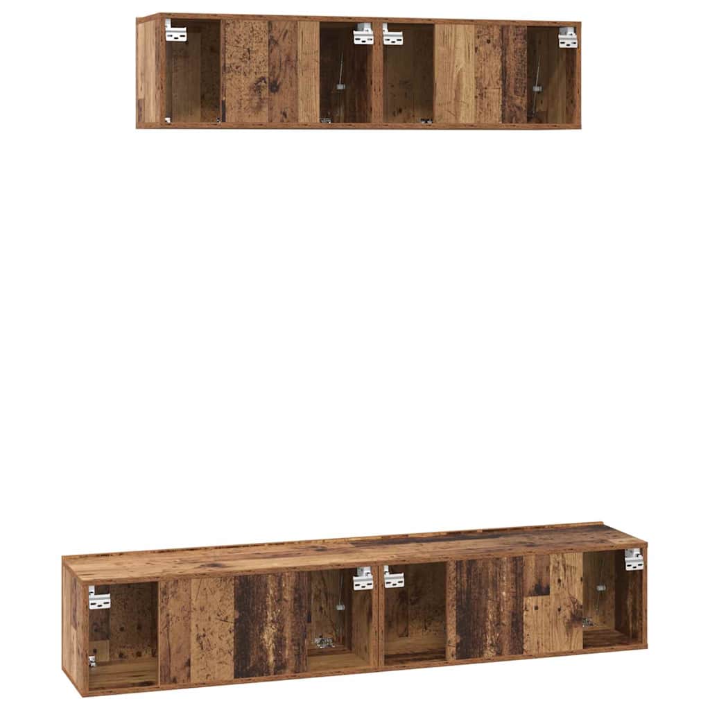 Tv-Schrankset 4 Pcs Holzwerkstoff