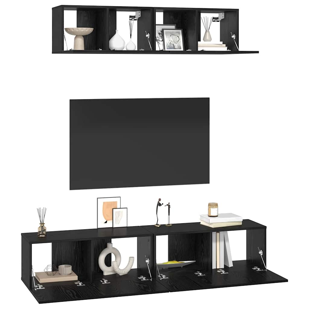Tv-Schrankset 4 Pcs Holzwerkstoff