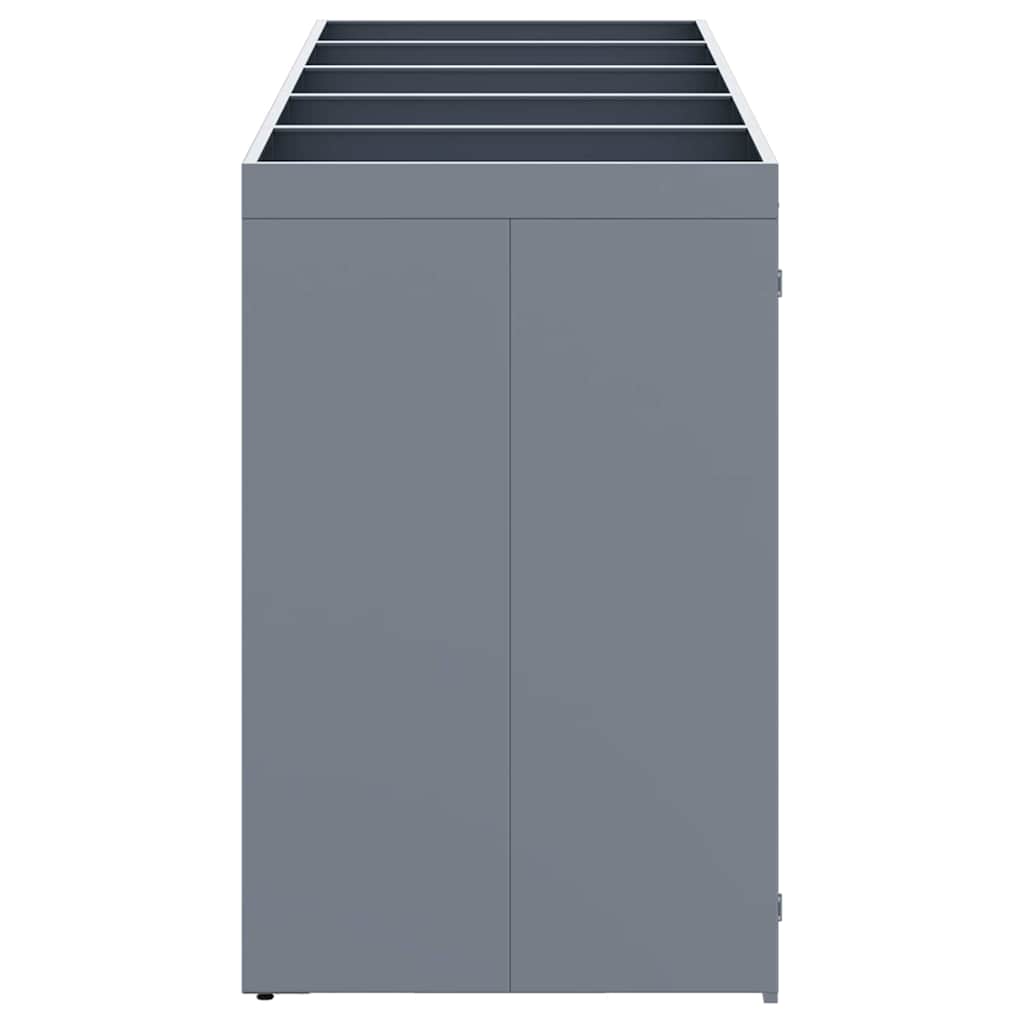 Wagenmüllbehälter Für 5 Behälter Hell 340 X 77,5 X 121,5 Cm