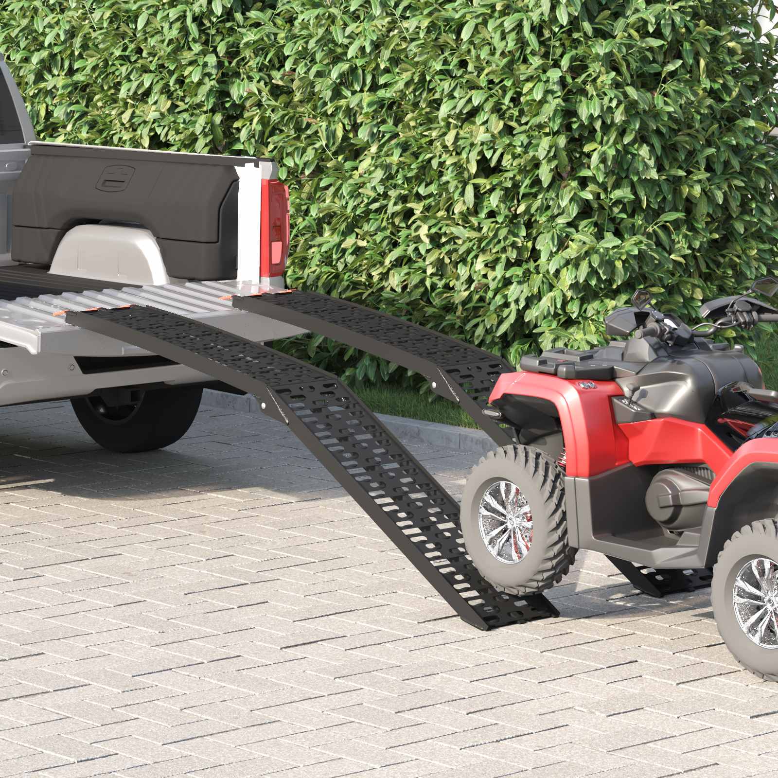 Zusammenklappbare Motorradrampe 340 Kg Pro Rampe 2 Stk.