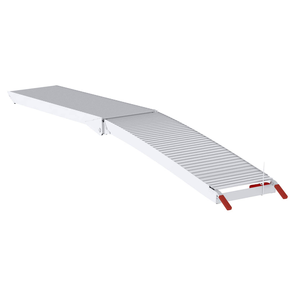 Motorradrampe 680 Kg 2 Pcs Silber 205 X 28 X 5 Cm Aluminium
