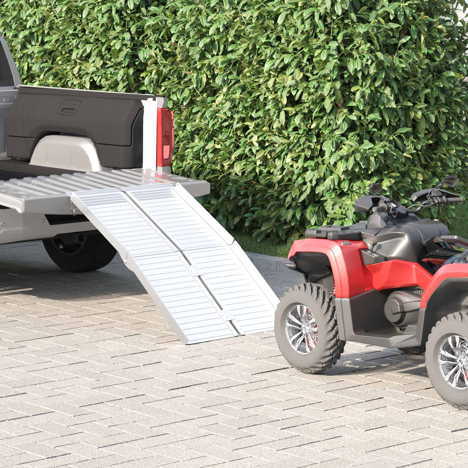 Rampe Für Rollstühle 270 Kg Silber 270 Kg Aluminium