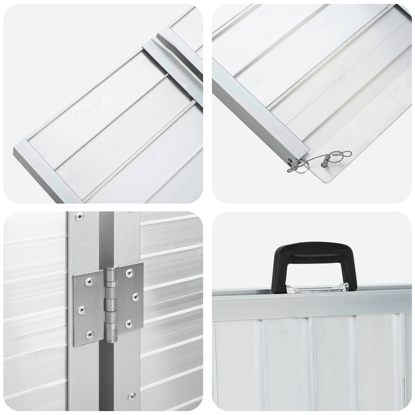 Rampe Für Rollstühle 270 Kg Silber 270 Kg Aluminium
