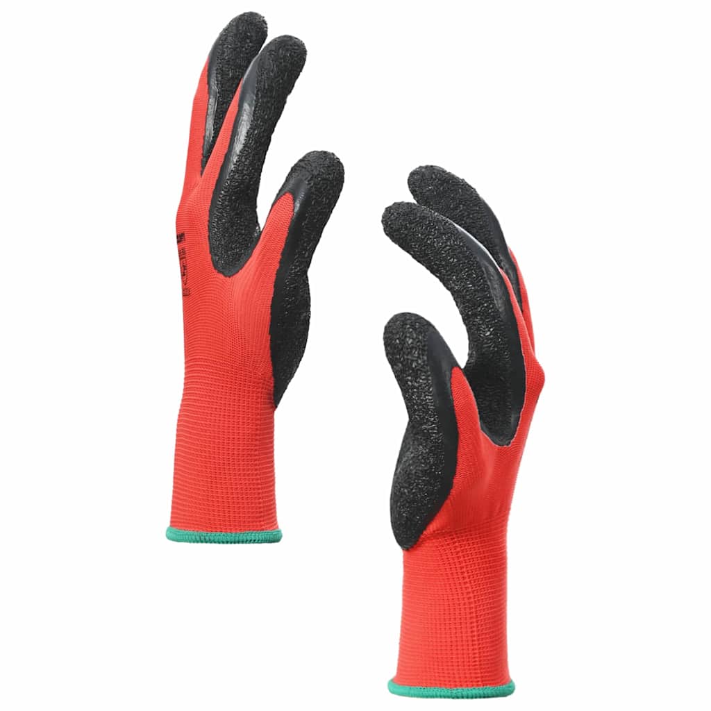 Arbeitshandschuhe 24 Pcs Rot Und Schwarz 11 / Xxl
