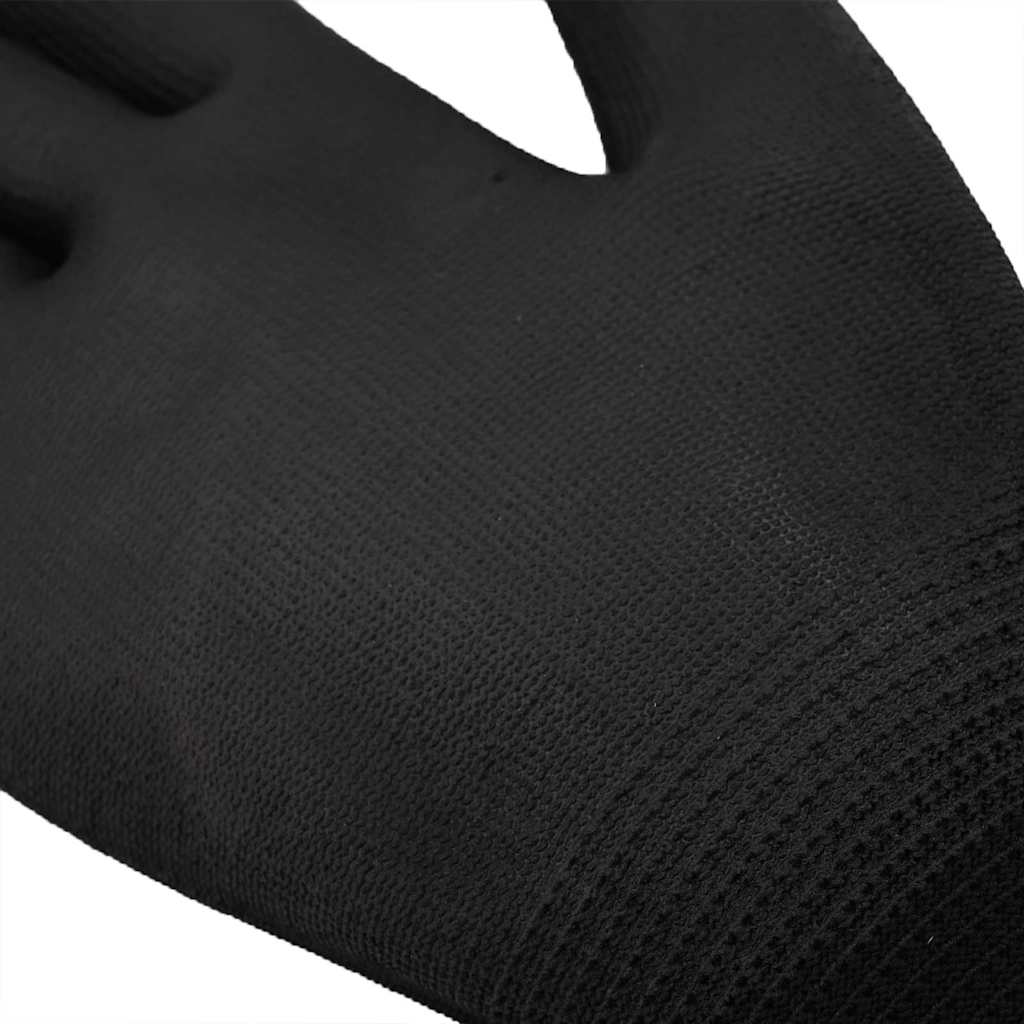 Arbeitshandschuhe 24 Pcs Schwarz 11 / Xxl Polyester