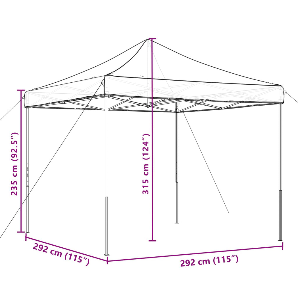 Party-Zelt 292 X 292 X 315 Cm Oxford-Stoff