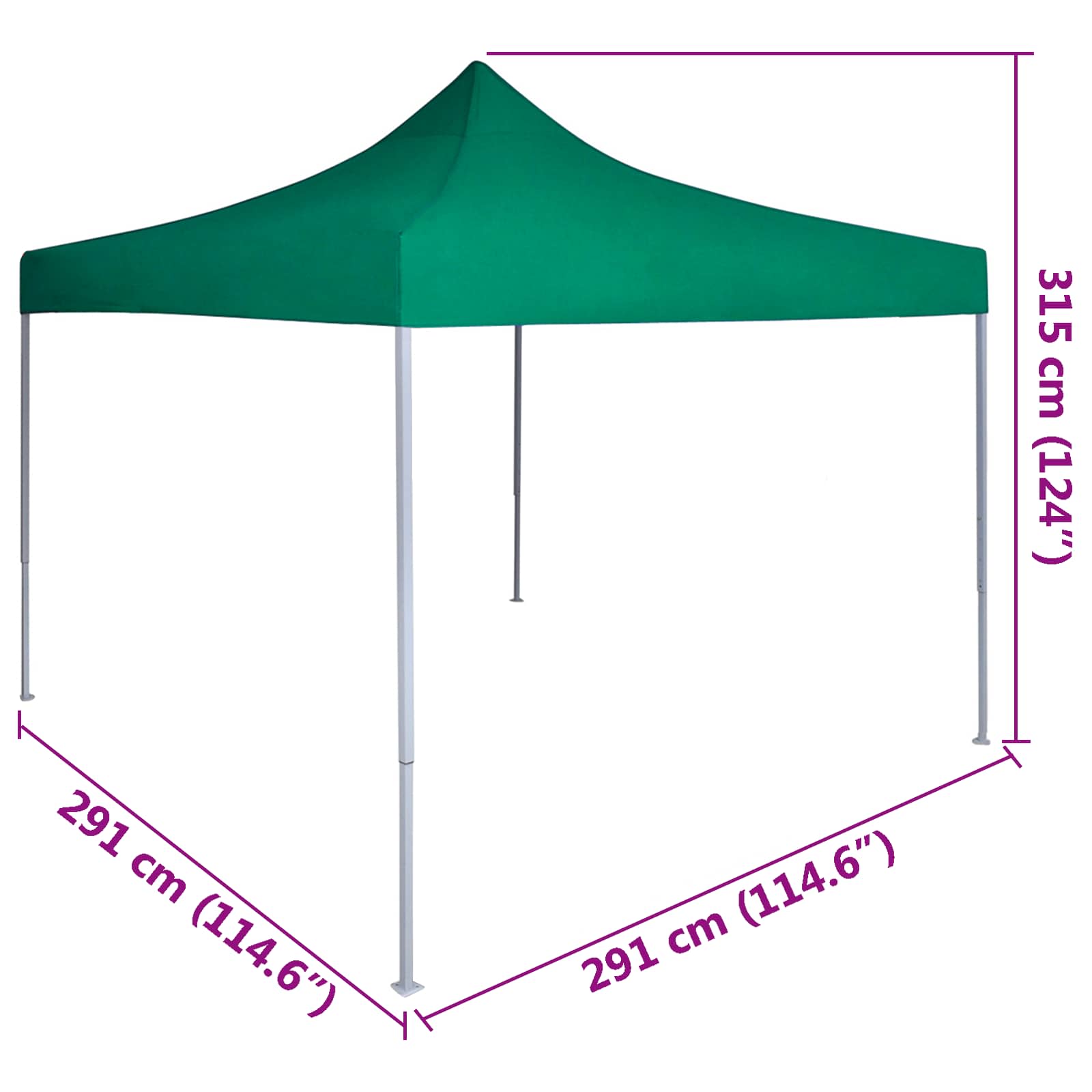 Party-Zelt 291 X 291 X 315 Cm Oxford-Stoff
