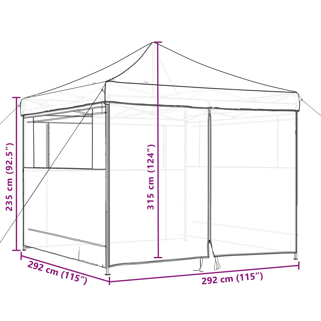 Party-Zelt 292 X 292 X 315 Cm Oxford-Stoff