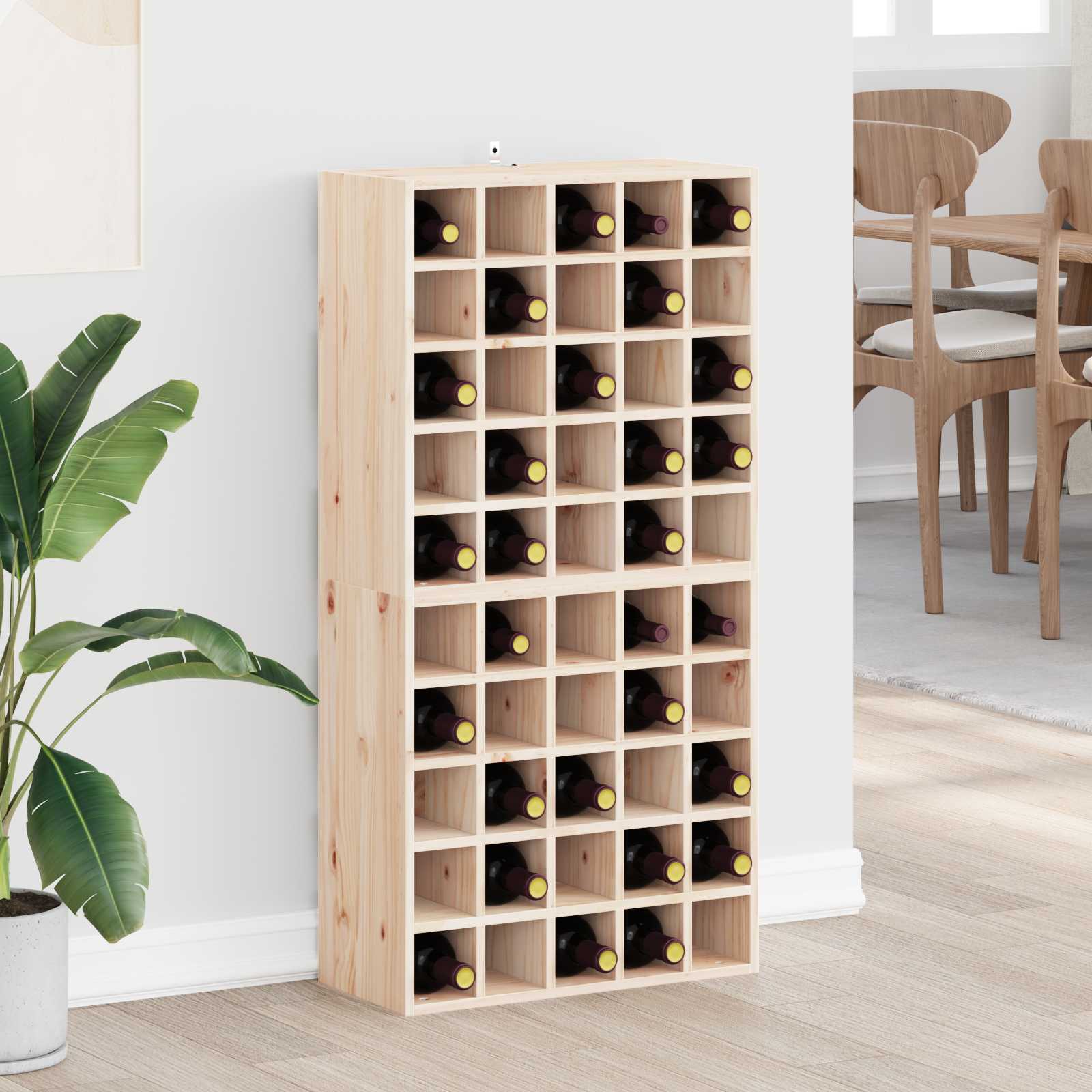 Weinregal 2 Pcs 56 X 25 X 56 Cm Massives Kiefernholz