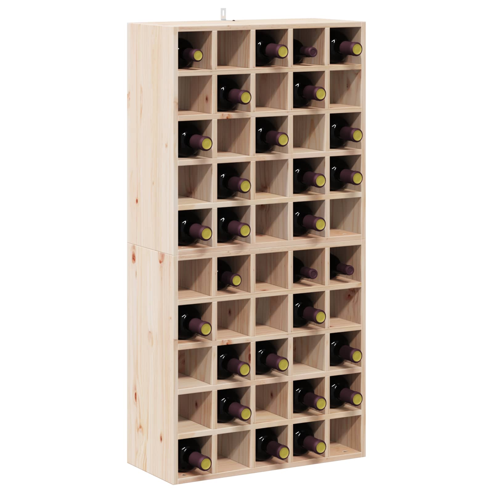 Weinregal 2 Pcs 56 X 25 X 56 Cm Massives Kiefernholz