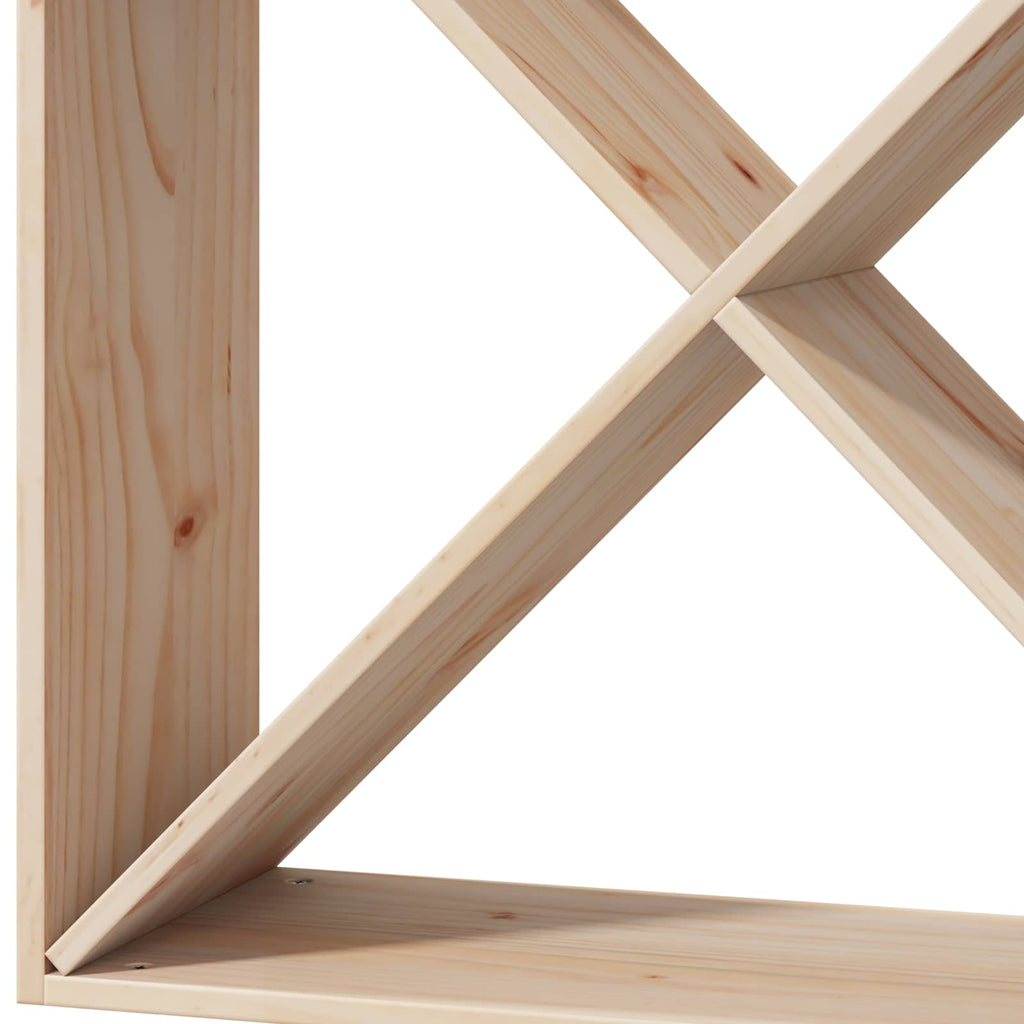 Weinregal 2 Pcs 62 X 25 X 62 Cm Massives Kiefernholz