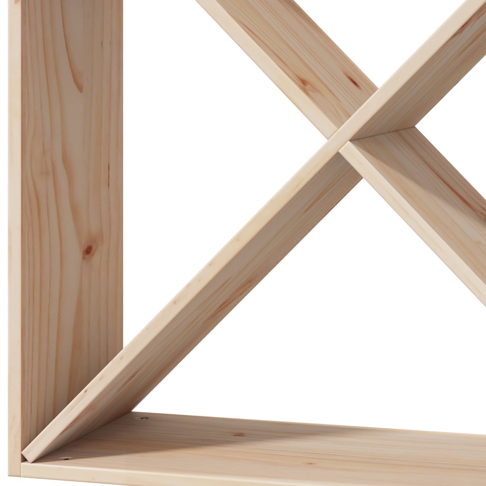 Weinregal 2 Pcs 62 X 25 X 62 Cm Massives Kiefernholz