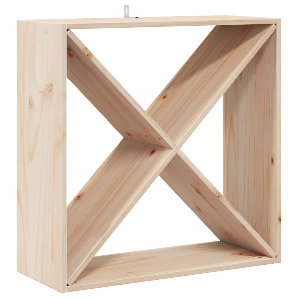 Weinregal 2 Pcs 62 X 25 X 62 Cm Massives Kiefernholz