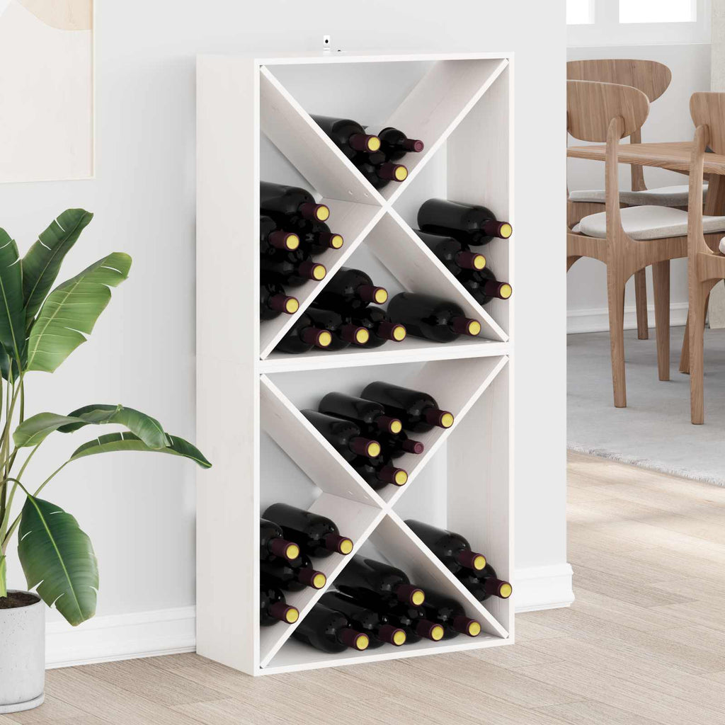 Weinregal 2 Pcs 62 X 25 X 62 Cm Massives Kiefernholz