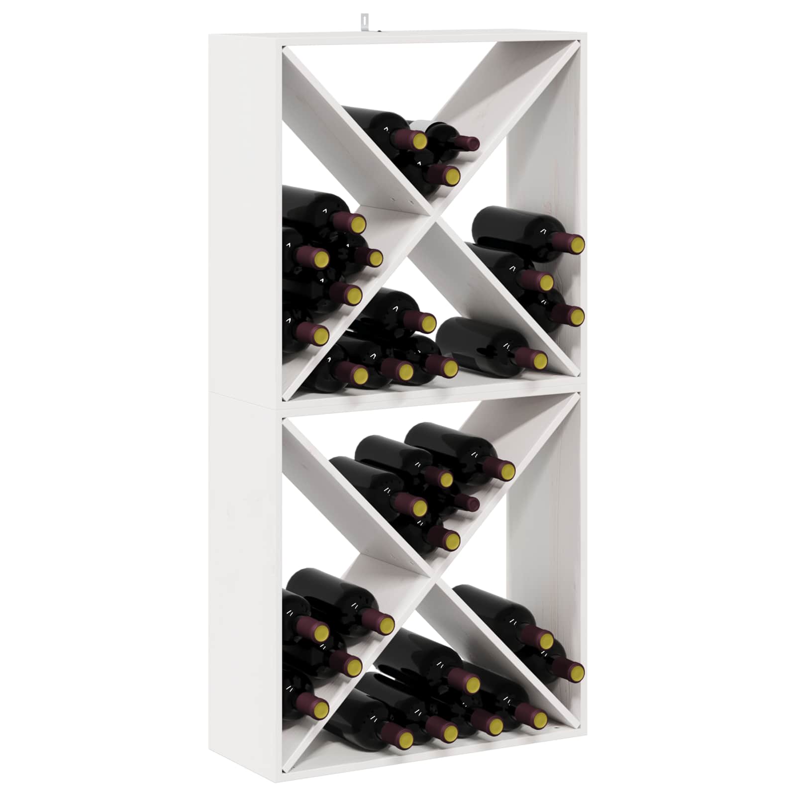 Weinregal 2 Pcs 62 X 25 X 62 Cm Massives Kiefernholz