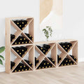 Weinregal 4 Pcs 62 X 25 X 62 Cm Massives Kiefernholz