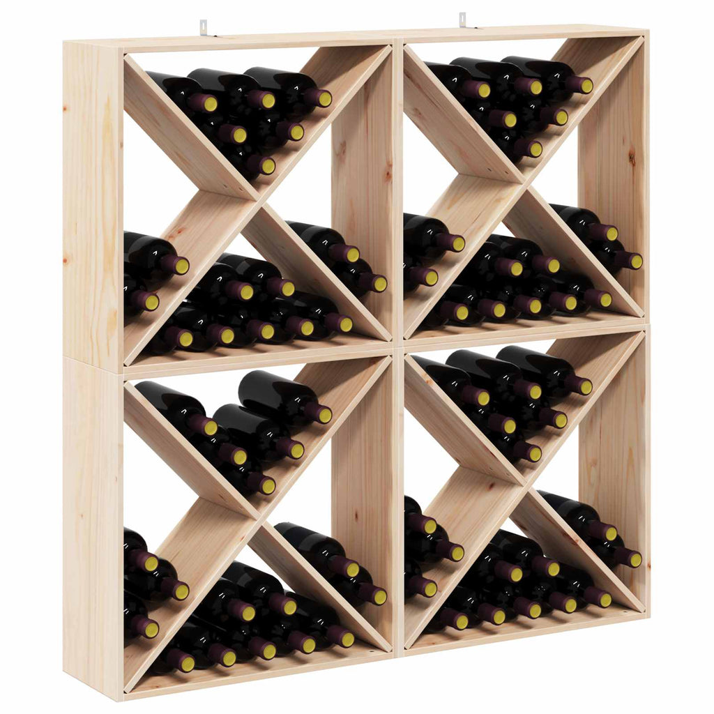 Weinregal 4 Pcs 62 X 25 X 62 Cm Massives Kiefernholz