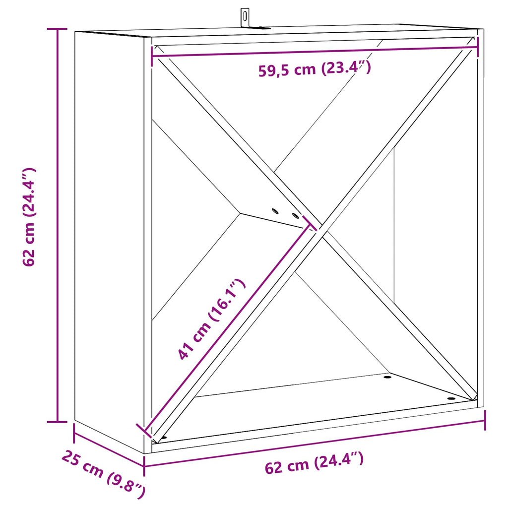 Weinregal 4 Pcs 62 X 25 X 62 Cm Massives Kiefernholz