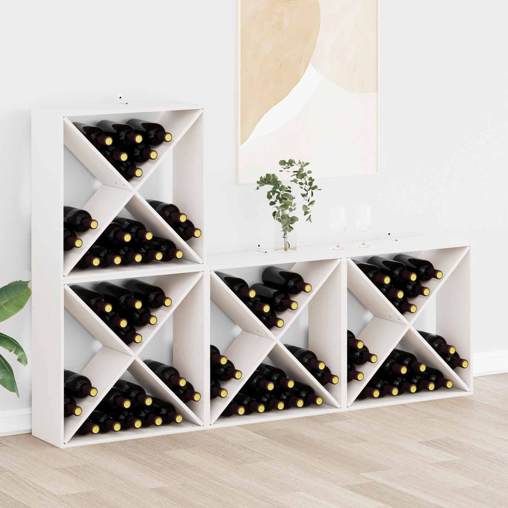 Weinregal 4 Pcs 62 X 25 X 62 Cm Massives Kiefernholz