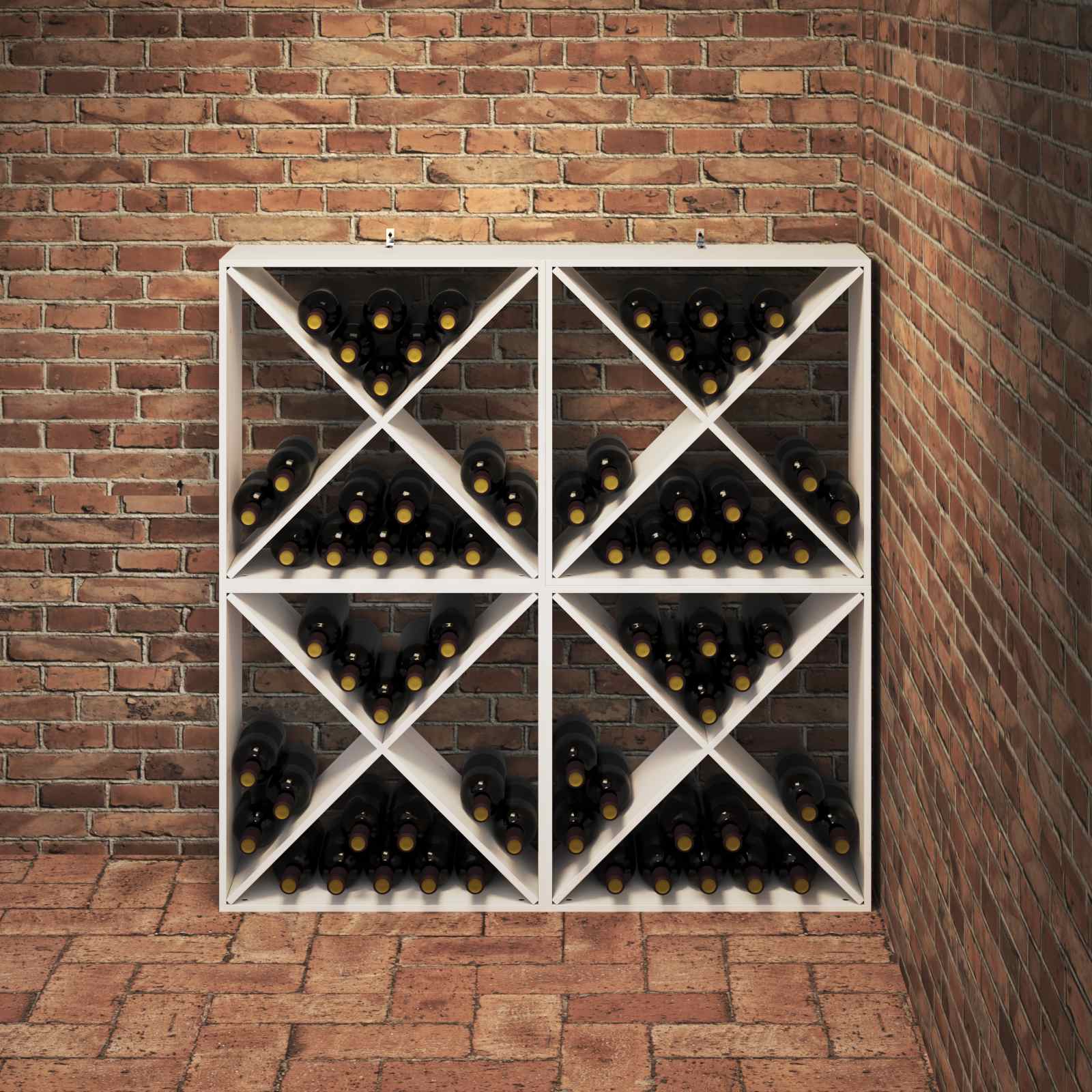 Weinregal 4 Pcs 62 X 25 X 62 Cm Massives Kiefernholz