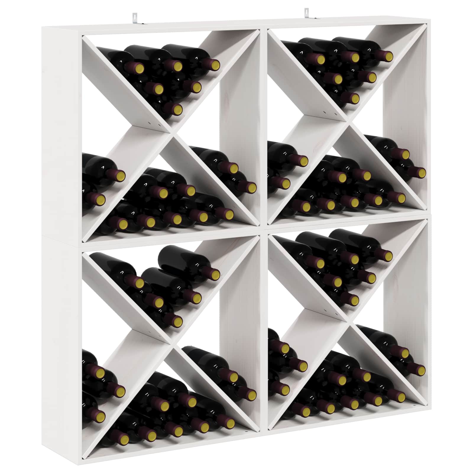 Weinregal 4 Pcs 62 X 25 X 62 Cm Massives Kiefernholz