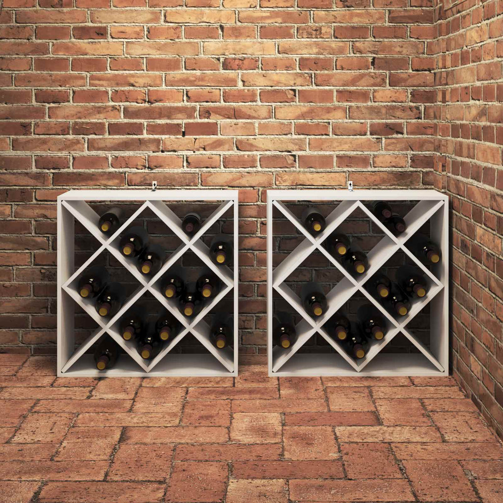 Weinregal 2 Pcs 62 X 25 X 62 Cm Massives Kiefernholz