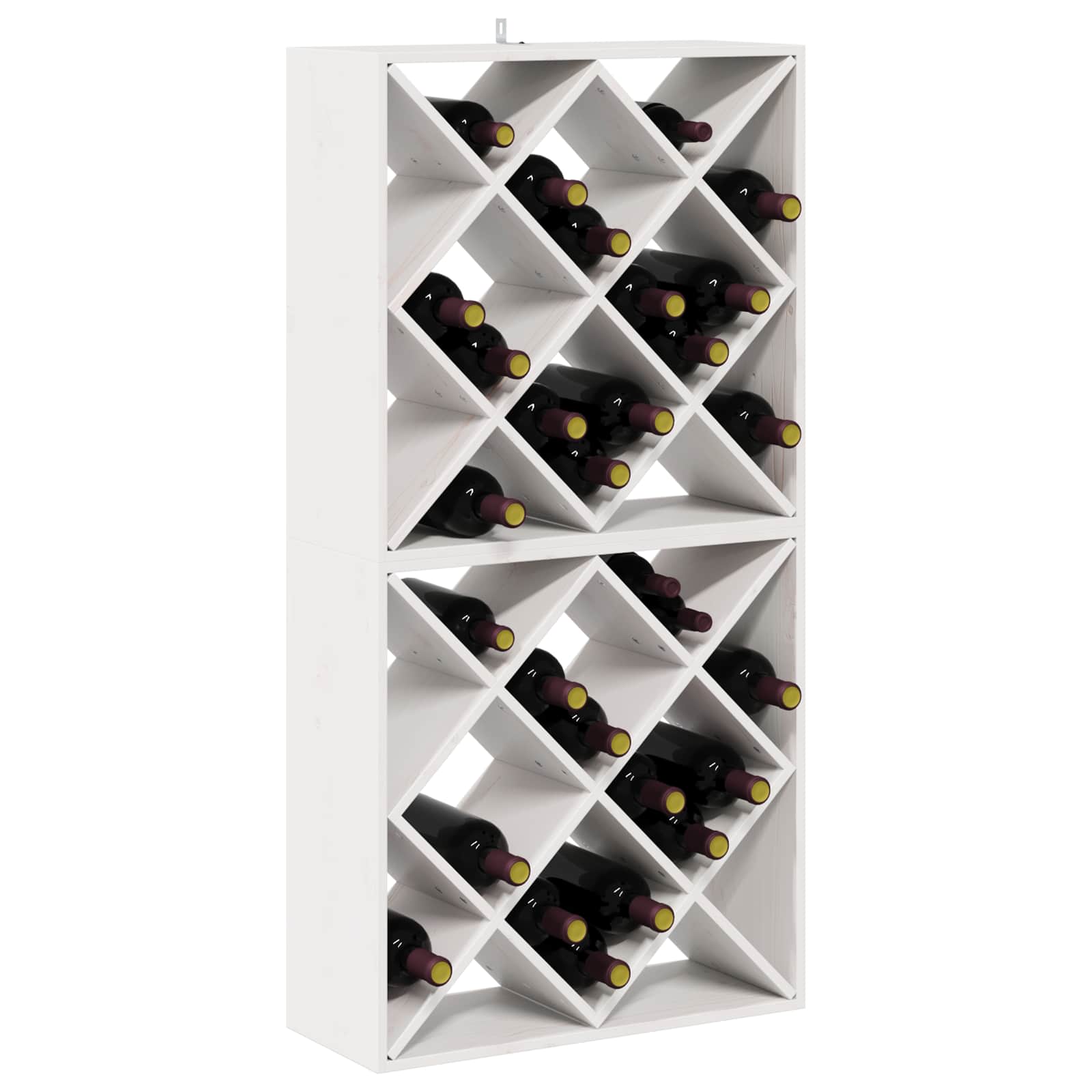 Weinregal 2 Pcs 62 X 25 X 62 Cm Massives Kiefernholz