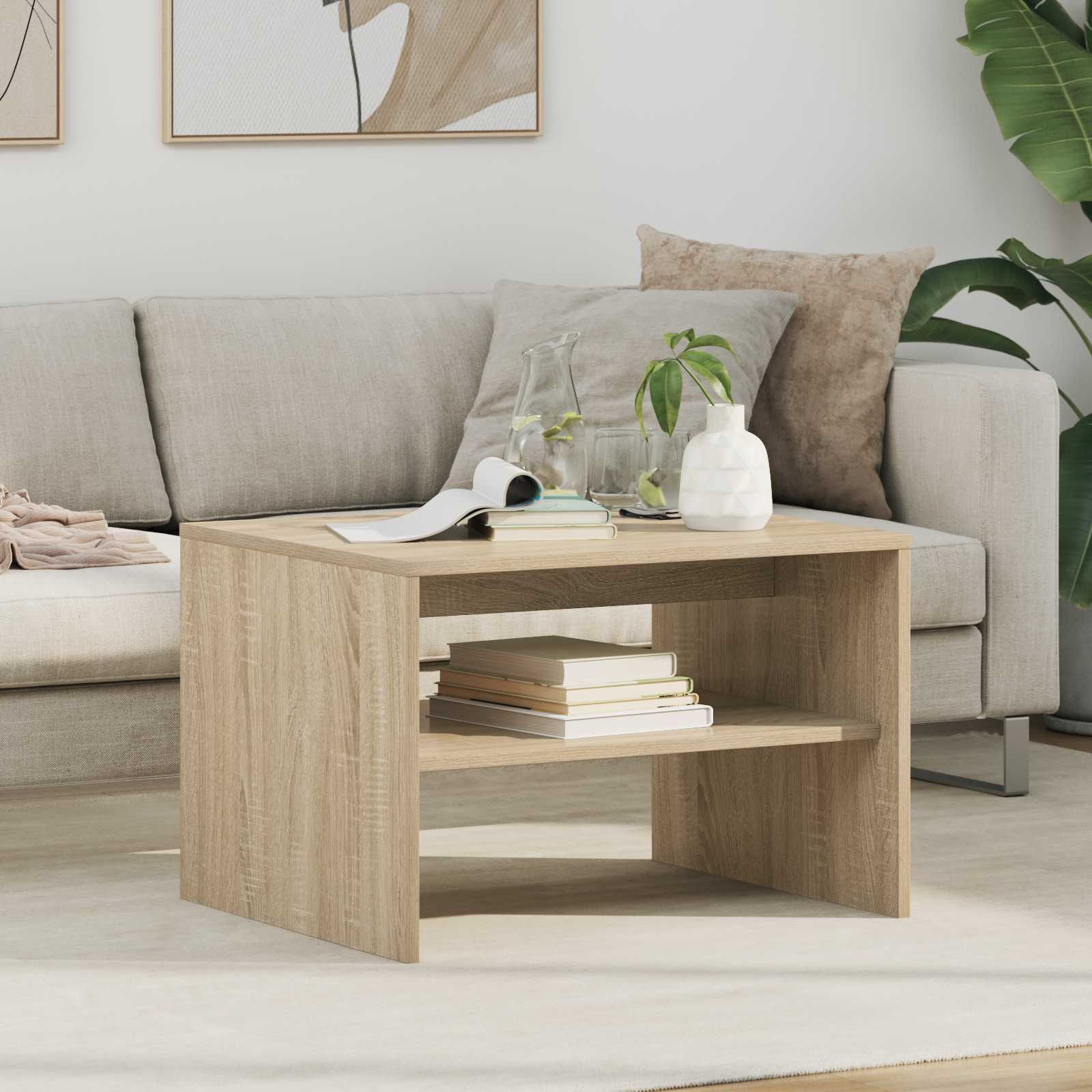 Couchtisch Beton Grau Holzwerkstoff