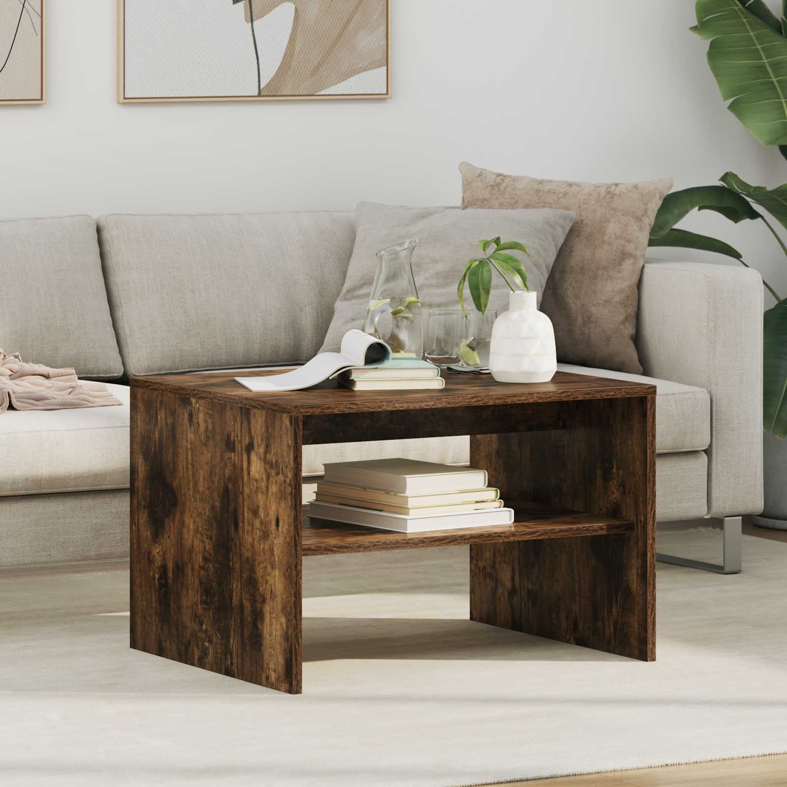 Couchtisch Beton Grau Holzwerkstoff