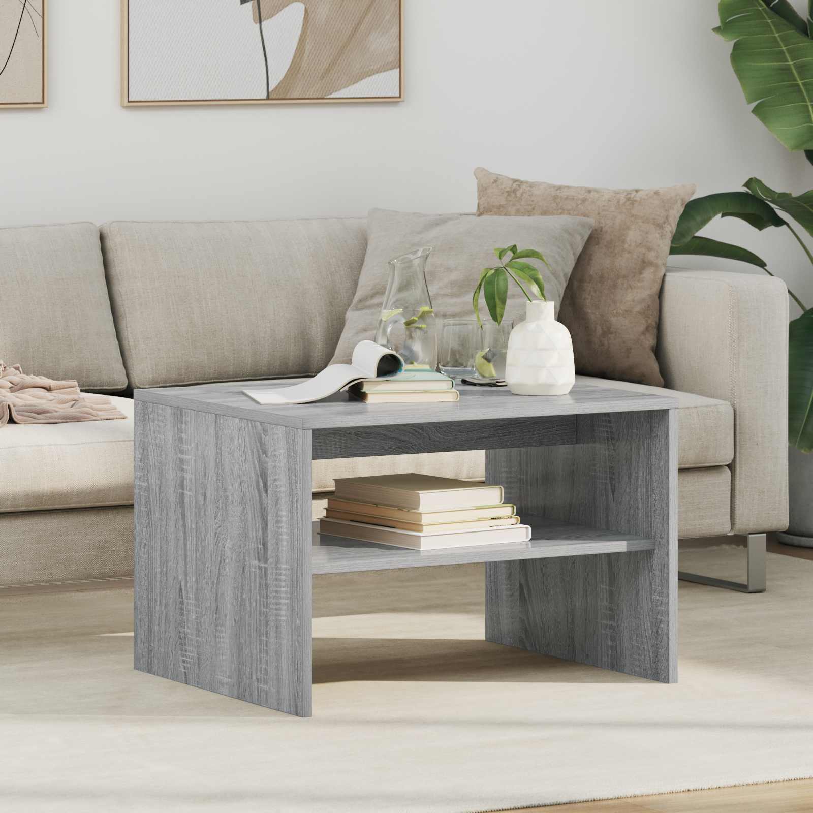 Couchtisch Beton Grau Holzwerkstoff