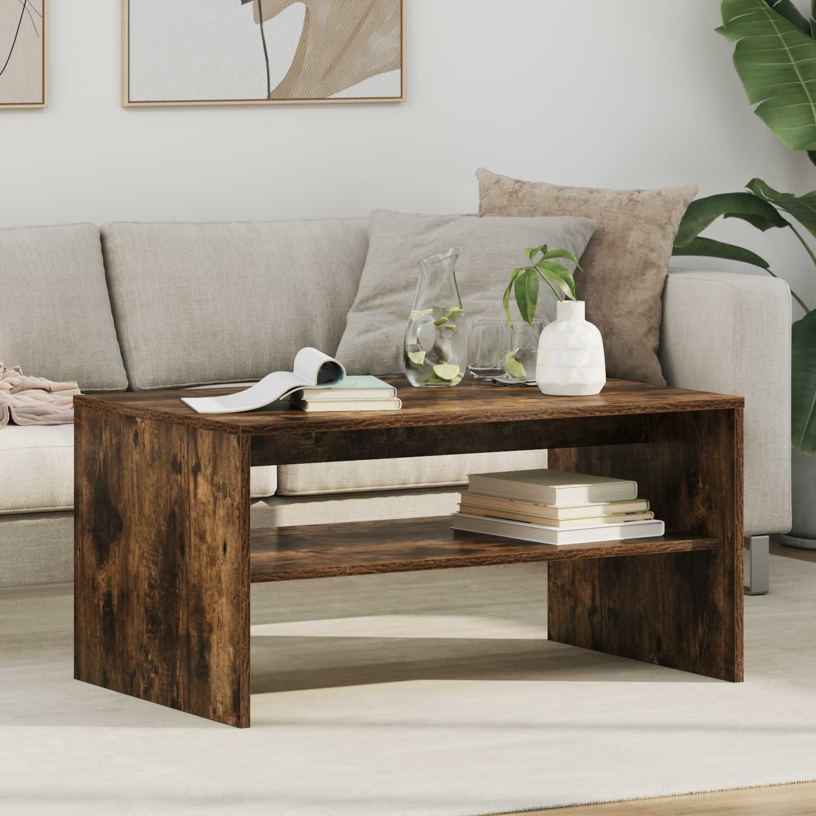 Couchtisch Beton Grau Holzwerkstoff