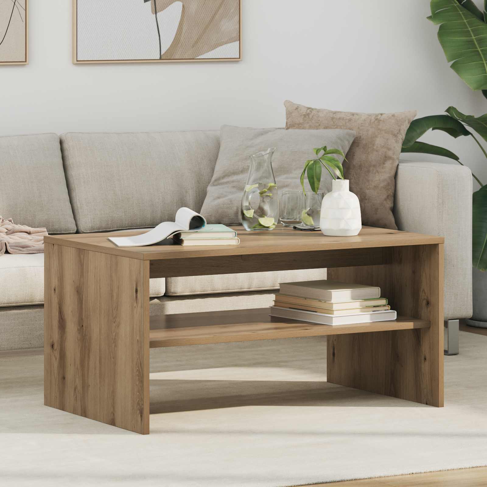 Couchtisch Beton Grau Holzwerkstoff